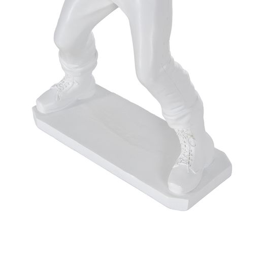 Small white resin table lamp, 32 x 13 x 52 cm