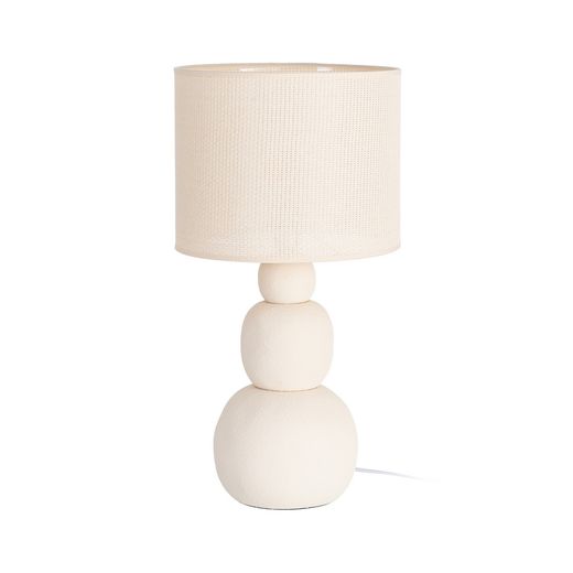 Cream ceramic table lamp, lighting, 30 x 30 x 57 cm