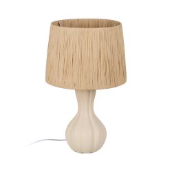 Cream ceramic table lamp, lighting, 32.50 x 32.50 x 53 cm