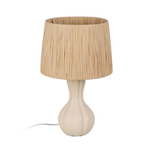 Cream ceramic table lamp, lighting, 32.50 x 32.50 x 53 cm