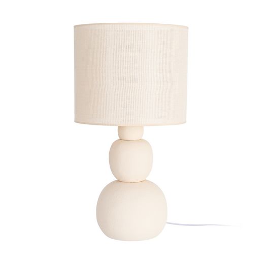 Cream ceramic table lamp, lighting, 38 x 38 x 73 cm