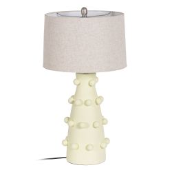 Cream metal-ceramic table lamp 38 x 38 x 72 cm