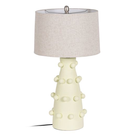 Cream metal-ceramic table lamp 38 x 38 x 72 cm