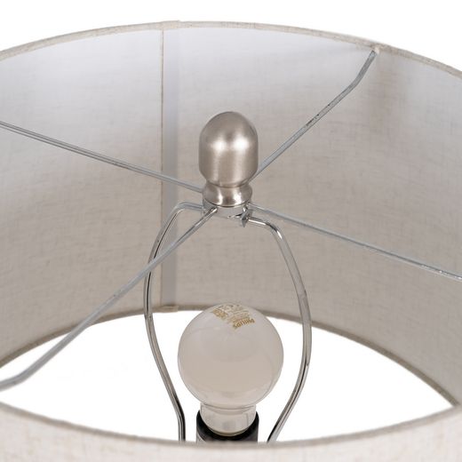 Cream metal-ceramic table lamp 38 x 38 x 72 cm
