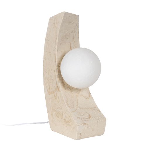 Cream polyresin table lamp 16.50 x 11.50 x 30 cm