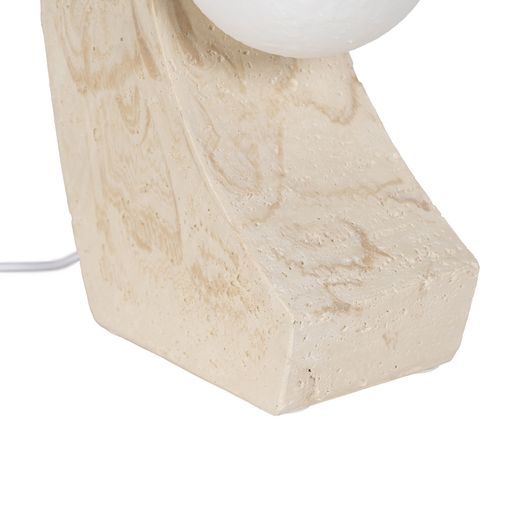 Cream polyresin table lamp 16.50 x 11.50 x 30 cm