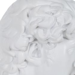 David white resin table lamp 21 x 21 x 30 cm