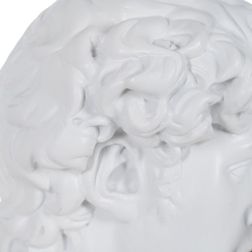 David white resin table lamp 21 x 21 x 30 cm