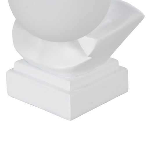 David white resin table lamp 21 x 21 x 30 cm