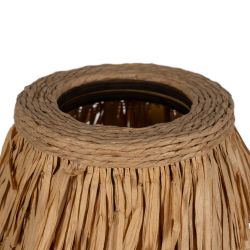 Natural fiber table lamp, lighting, 26 x 26 x 39 cm