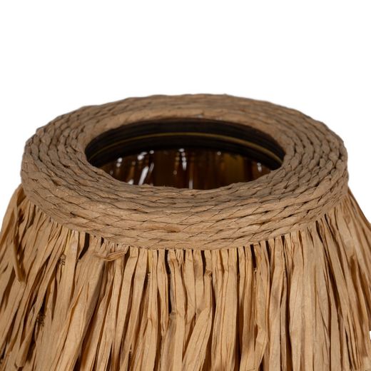 Natural fiber table lamp, lighting, 26 x 26 x 39 cm