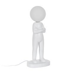 Table lamp, white resin figure, 18.50 x 14 x 45 cm