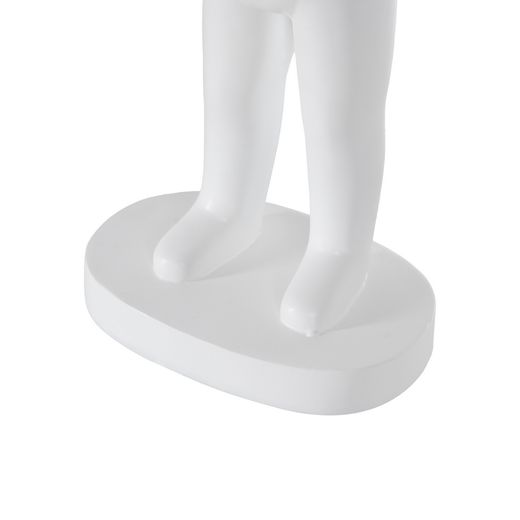 Table lamp, white resin figure, 18.50 x 14 x 45 cm