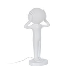 Table lamp, white resin figure, 27 x 18 x 52.50 cm
