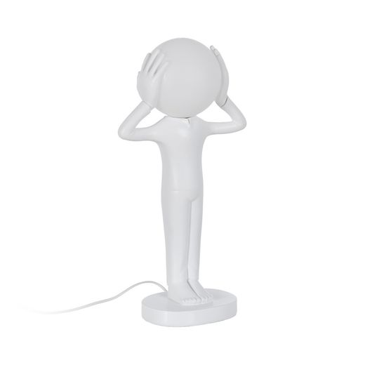 Table lamp, white resin figure, 27 x 18 x 52.50 cm