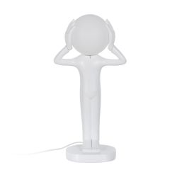 Table lamp, white resin figure, 27 x 18 x 52.50 cm