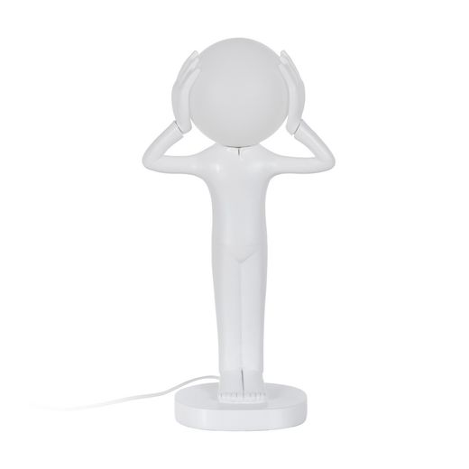 Table lamp, white resin figure, 27 x 18 x 52.50 cm
