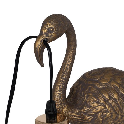 Flamingo table lamp in old gold, 23 x 11.50 x 39.50 cm