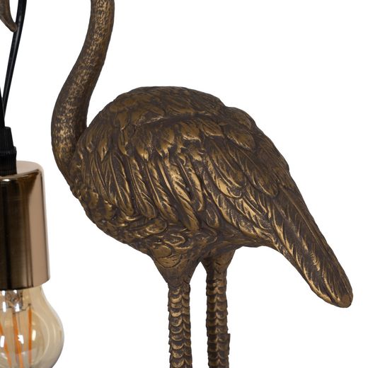 Flamingo table lamp in old gold, 23 x 11.50 x 39.50 cm