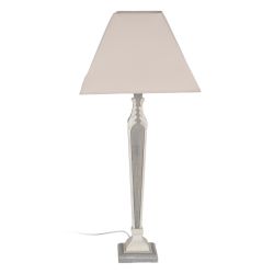 Grey resin-fabric table lamp 44 x 44 x 100 cm