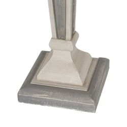 Grey resin-fabric table lamp 44 x 44 x 100 cm