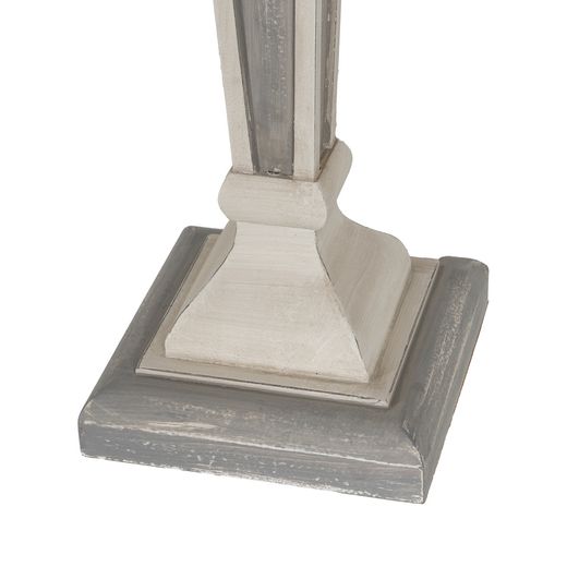 Grey resin-fabric table lamp 44 x 44 x 100 cm