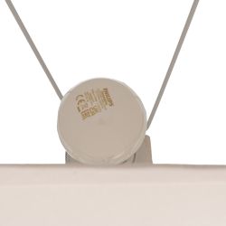 Grey resin-fabric table lamp 44 x 44 x 100 cm