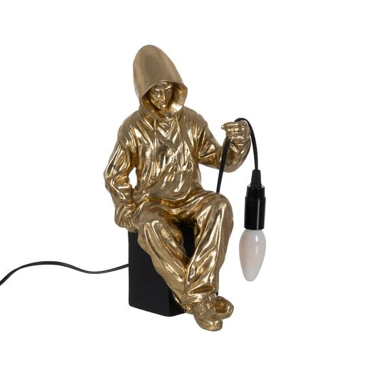White man resin table lamp 19 x 17.50 x 33 cm