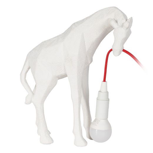 White giraffe table lamp, polyresin, 24 x 9.50 x 29 cm