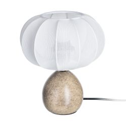 Marble ceramic-fabric table lamp 21 x 21 x 24.50 cm