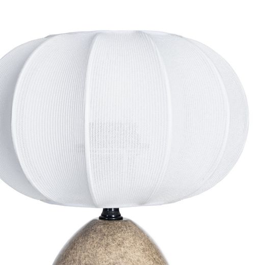 Marble ceramic-fabric table lamp 21 x 21 x 24.50 cm