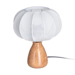 Marble ceramic-fabric table lamp 21 x 21 x 25 cm