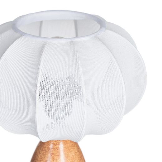 Marble ceramic-fabric table lamp 21 x 21 x 25 cm