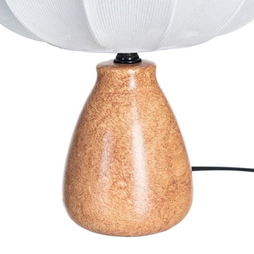 Marble ceramic-fabric table lamp 21 x 21 x 25 cm
