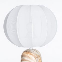 Marble ceramic-fabric table lamp 25 x 25 x 33.50 cm