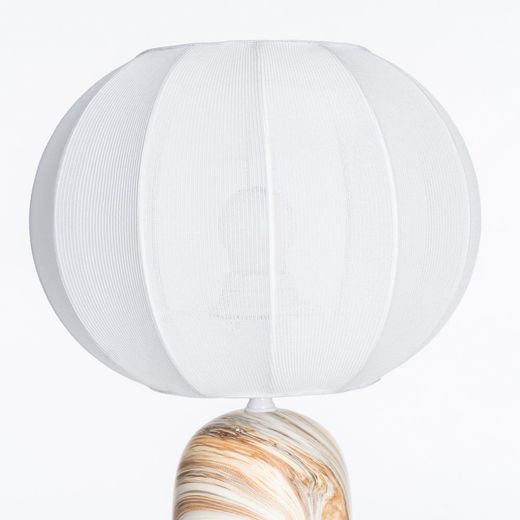 Marble ceramic-fabric table lamp 25 x 25 x 33.50 cm
