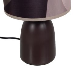 Brown ceramic-fabric table lamp 18 x 18 x 29.50 cm