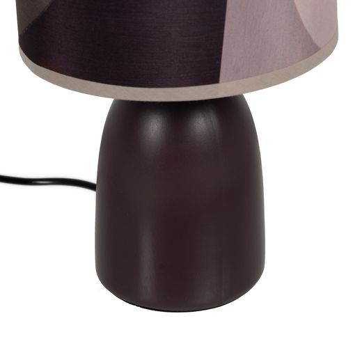 Brown ceramic-fabric table lamp 18 x 18 x 29.50 cm