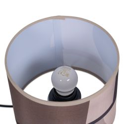 Brown ceramic-fabric table lamp 18 x 18 x 29.50 cm