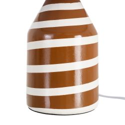 Brown ceramic-fabric table lamp 22 x 22 x 31 cm