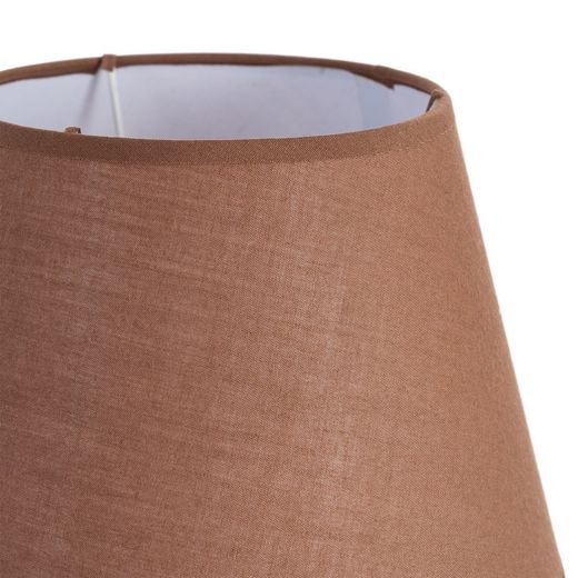 Brown ceramic-fabric table lamp 22 x 22 x 31 cm