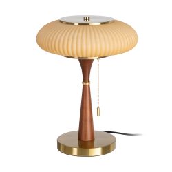 Brown-gold metal-marble table lamp 30 x 30 x 40 cm