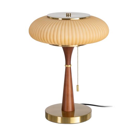 Brown-gold metal-marble table lamp 30 x 30 x 40 cm