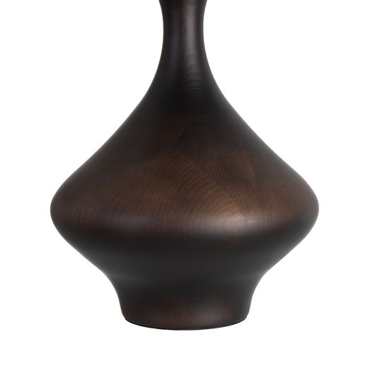 Brown fabric-wood table lamp 34 x 34 x 50 cm
