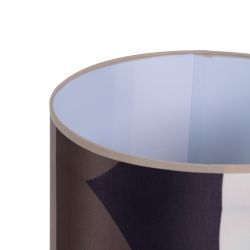 Brown fabric-metal table lamp 30 x 30 x 49 cm