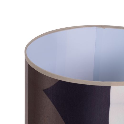 Brown fabric-metal table lamp 30 x 30 x 49 cm