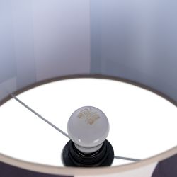 Brown fabric-metal table lamp 30 x 30 x 49 cm