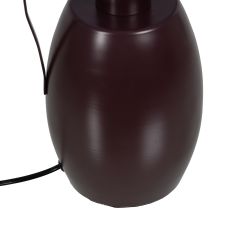 Brown fabric-metal table lamp 30 x 30 x 49 cm