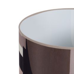 Brown fabric-metal table lamp 33 x 33 x 52 cm
