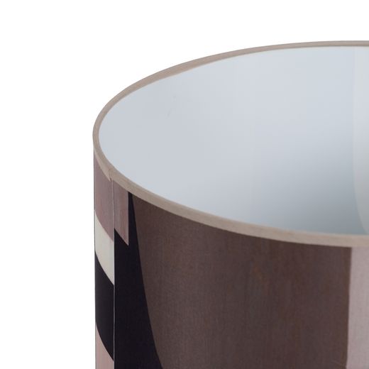 Brown fabric-metal table lamp 33 x 33 x 52 cm